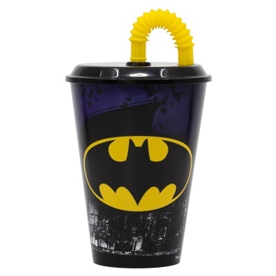 Copo Batman com Palhinha de 430 mL