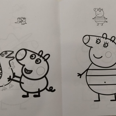 Livro para pintar com stick - Porquinha Peppa