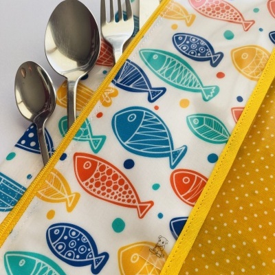 Individual de Refeição com porta talheres #001