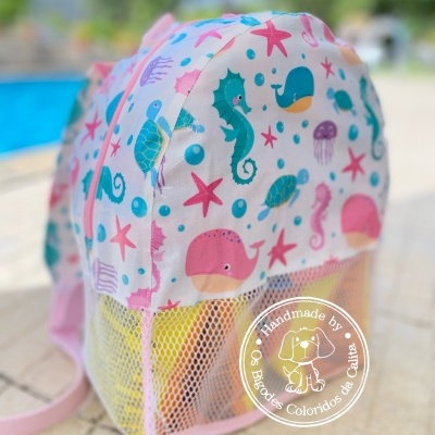 Mochila de Praia Girl Sea Animals