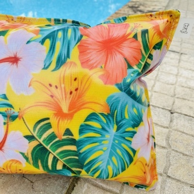 Almofada de Praia Yellow Flowers