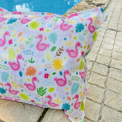 Almofada de Praia Tiny Flamingos