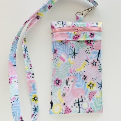 Bolsa Telemóvel Pink Flamingo