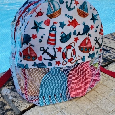 Mochila de Praia Barcos & Faróis