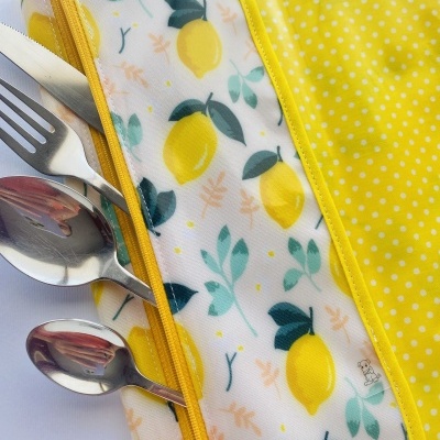 Individual de Refeição com porta talheres #004