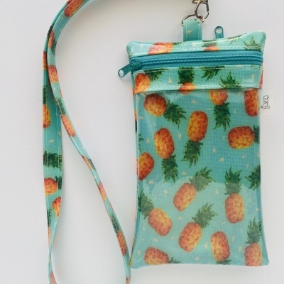 Bolsa Telemóvel Ananases Turquesa