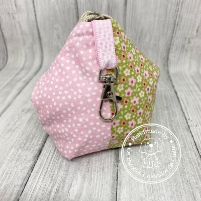 Porta-moedas fecho japonês Flores Pequenas