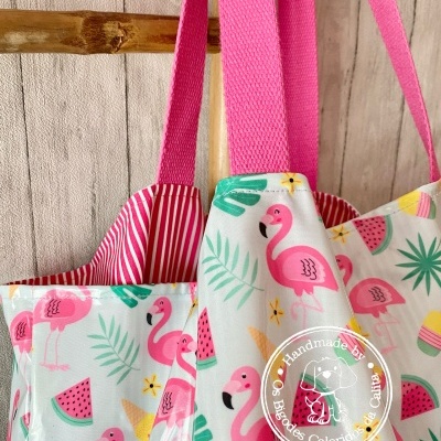 Saco de Praia Flamingos&Gelados