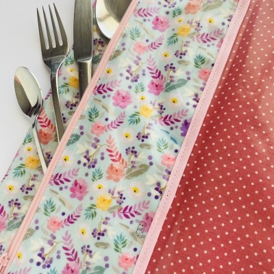 Individual de Refeição com porta talheres #007