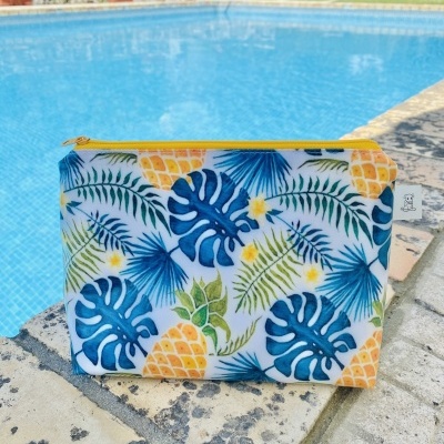 Necessaire Plastificada Pequena Arruda Pineapple