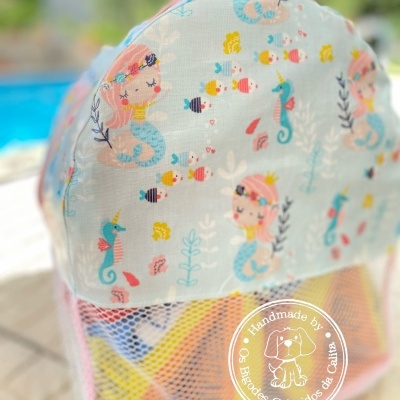 Mochila de Praia Sereias Fundo Azul