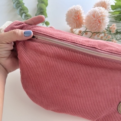 BumBag Bombazina Rosa Mosqueta