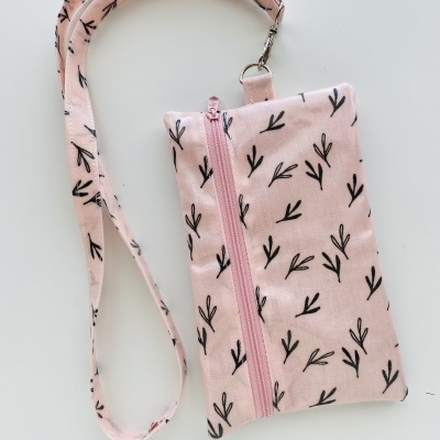 Bolsa Telemóvel Black Tiny Flowers