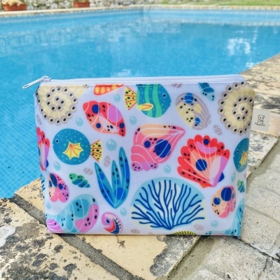 Necessaire Plastificada Pequena Conchas