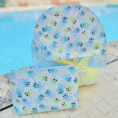 Necessaire Plastificada Pequena Polvos Coloridos