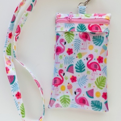 Bolsa Telemóvel Pretty Flamingos