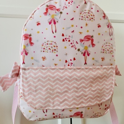 Mochila Fadas Bailarinas em Rosa