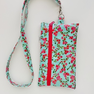 Bolsa Telemóvel DarkPink Flowers