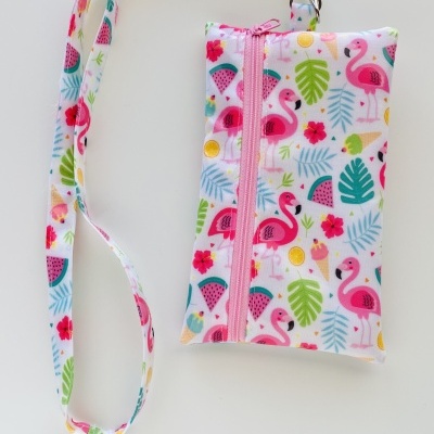 Bolsa Telemóvel Pretty Flamingos