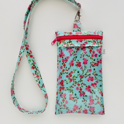 Bolsa Telemóvel DarkPink Flowers