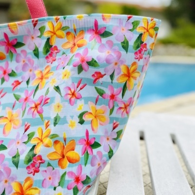 Saco de Praia Caribian Flowers