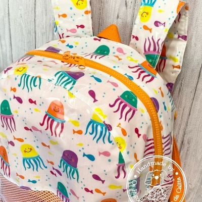 Mochila de Praia Medusas Coloridas
