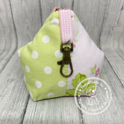 Porta-moedas fecho japonês Bolas verde