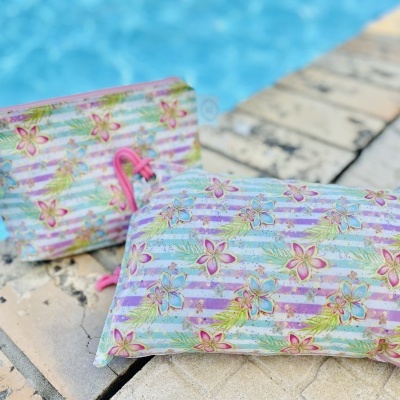 Necessaire Plastificada Pequena Hibiscos