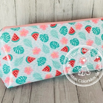 Necessaire Plastificada Grande Pretty Watermelon