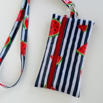 Bolsa Telemóvel melancias às riscas