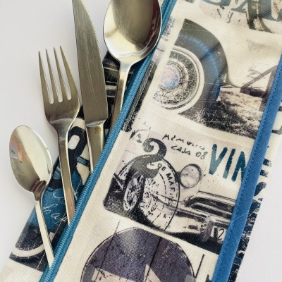 Individual de Refeição com porta talheres #010