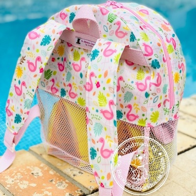 Mochila de Praia Tiny Flamingos