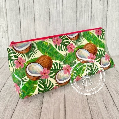 Necessaire Plastificada Grande Cocos