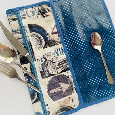 Individual de Refeição com porta talheres #010