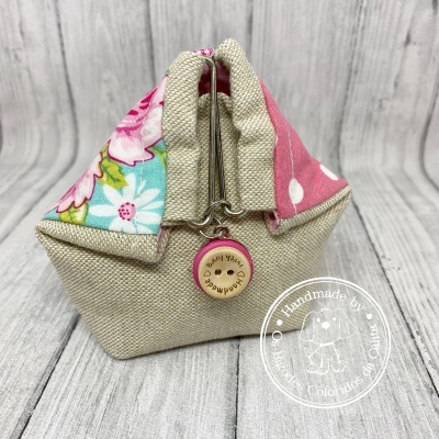 Porta-moedas fecho japonês Tilda Roses