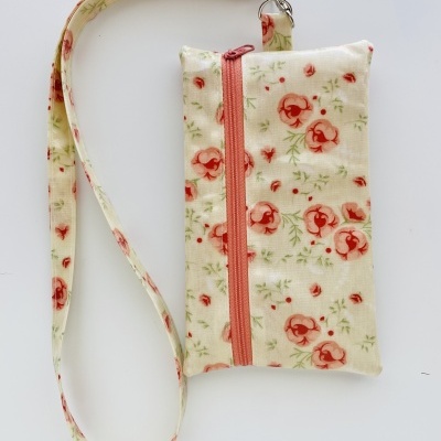 Bolsa Telemóvel Cream&Coral Flowers