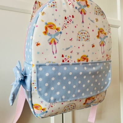 Mochila Fadas Bailarinas em Branco