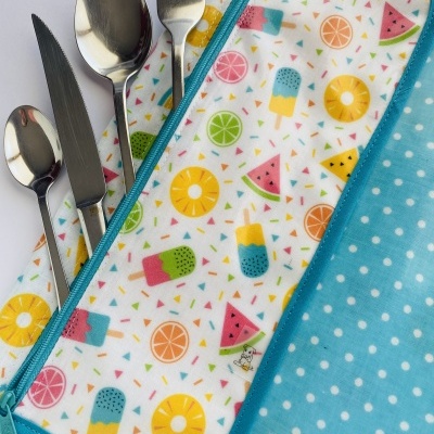 Individual de Refeição com porta talheres #009