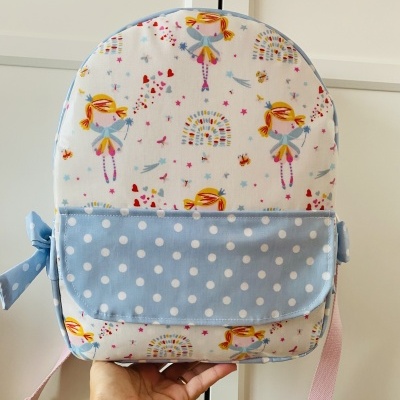 Mochila Fadas Bailarinas em Branco