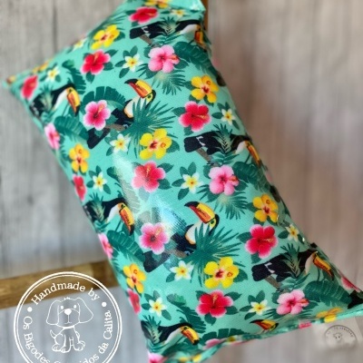 Almofada de Praia Tucanos&Hibiscos