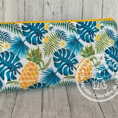 Necessaire Plastificada Grande Arruda Pineapple