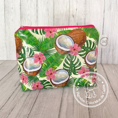 Necessaire Plastificada Pequena Cocos