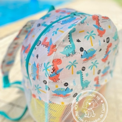 Mochila de Praia Surf Dinossaurs