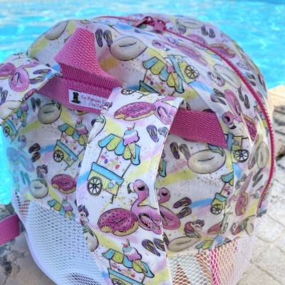 Mochila de Praia Bóias & Flamingos