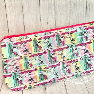 Necessaire Plastificada Grande Snoopy Surf