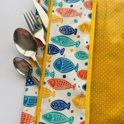 Individual de Refeição com porta talheres #001