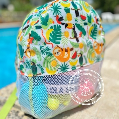 Mochila de Praia Animais Tropicais