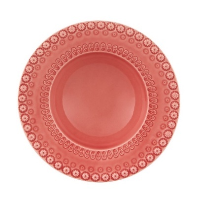 Prato Sopa Rosa Fantasia Bordallo Pinheiro