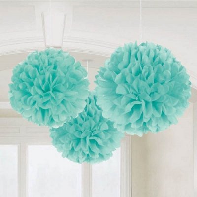 Conj. 3 Pompons Grandes Menta