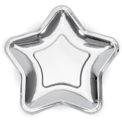 Pratos Estrela Prateada Grandes